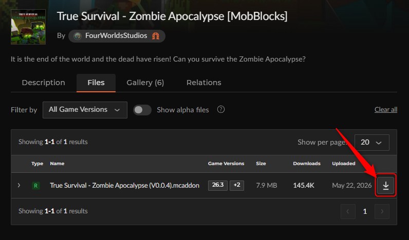 「True Survival」にアクセスしてダウンロード