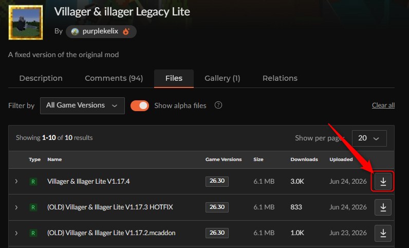 「Legacy Lite」にアクセスしてダウンロード