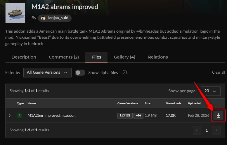 戦車アドオン「M1A2 Abrams Improved」の入れ方