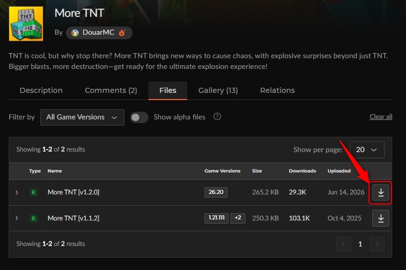 TNTアドオン「More TNT」の入れ方