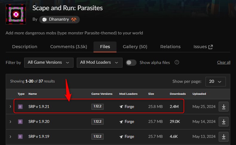 寄生虫MOD「Scape and Run: Parasites」の入れ方1