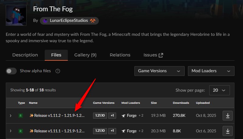 ホラーMOD「From The Fog」の入れ方1