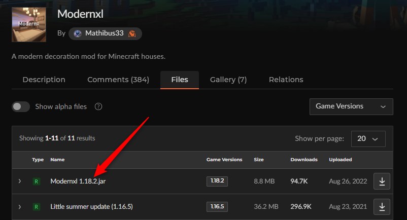 家具MOD「Modernxl」の入れ方1