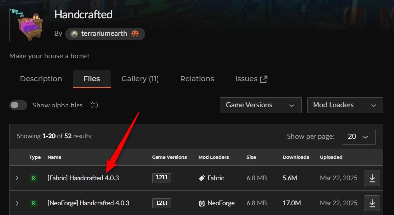 家具MOD「Handcrafted」の入れ方1