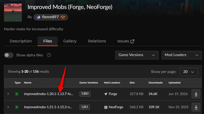 敵強化MOD「Improved Mobs」の入れ方1