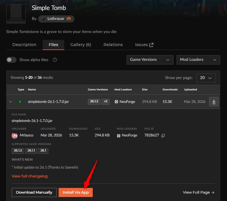 墓MOD「Simple Tomb」の入れ方2
