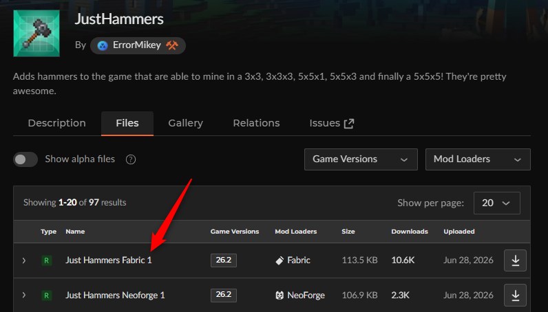 ハンマーMOD「JustHammers」の入れ方1