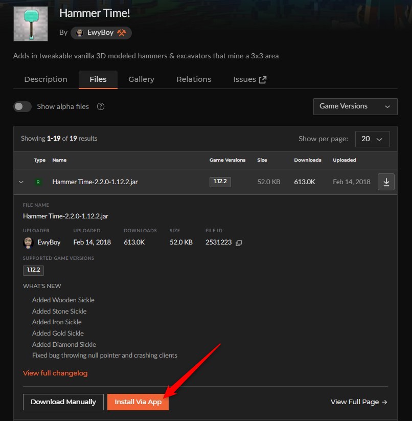 ハンマーMOD「Hammer Time!」の入れ方2