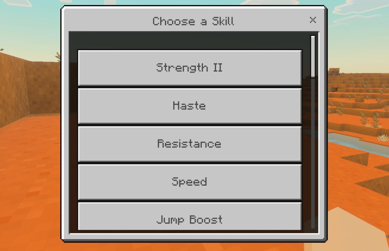 Skill Pointsで同じスキルを重ねて効果レベルを上げた様子