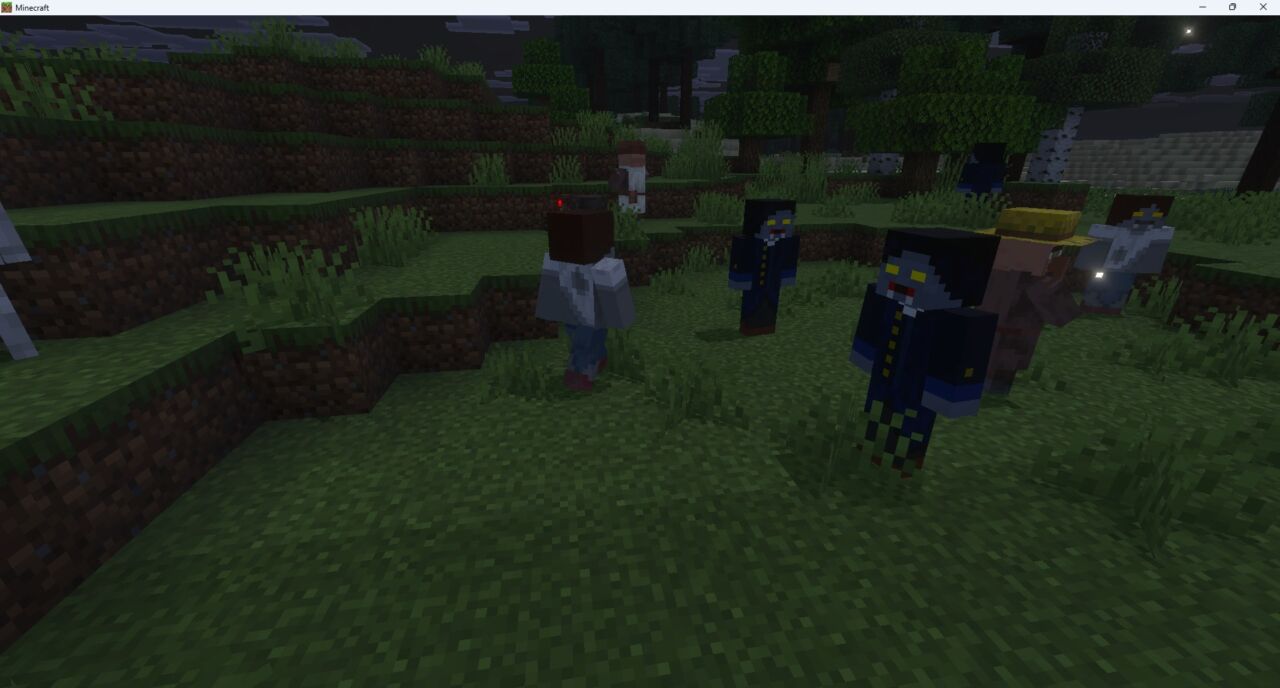 Vampires Add-onで吸血鬼になったプレイヤーの画面