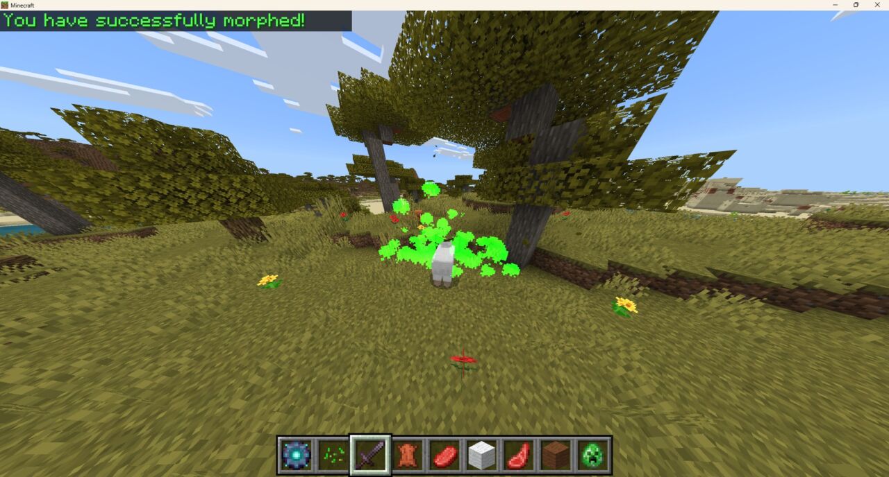 MorphXで機械やファンタジー系のエンティティに変身した様子