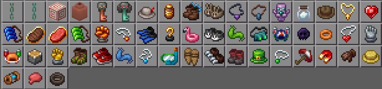 アクセサリーアドオン「Artifacts Add-on」で追加されるアーティファクト（装身具）