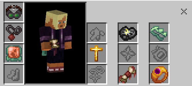 アクセサリーアドオン「Dorios' Trinkets」の装身具と13種類の装備スロット