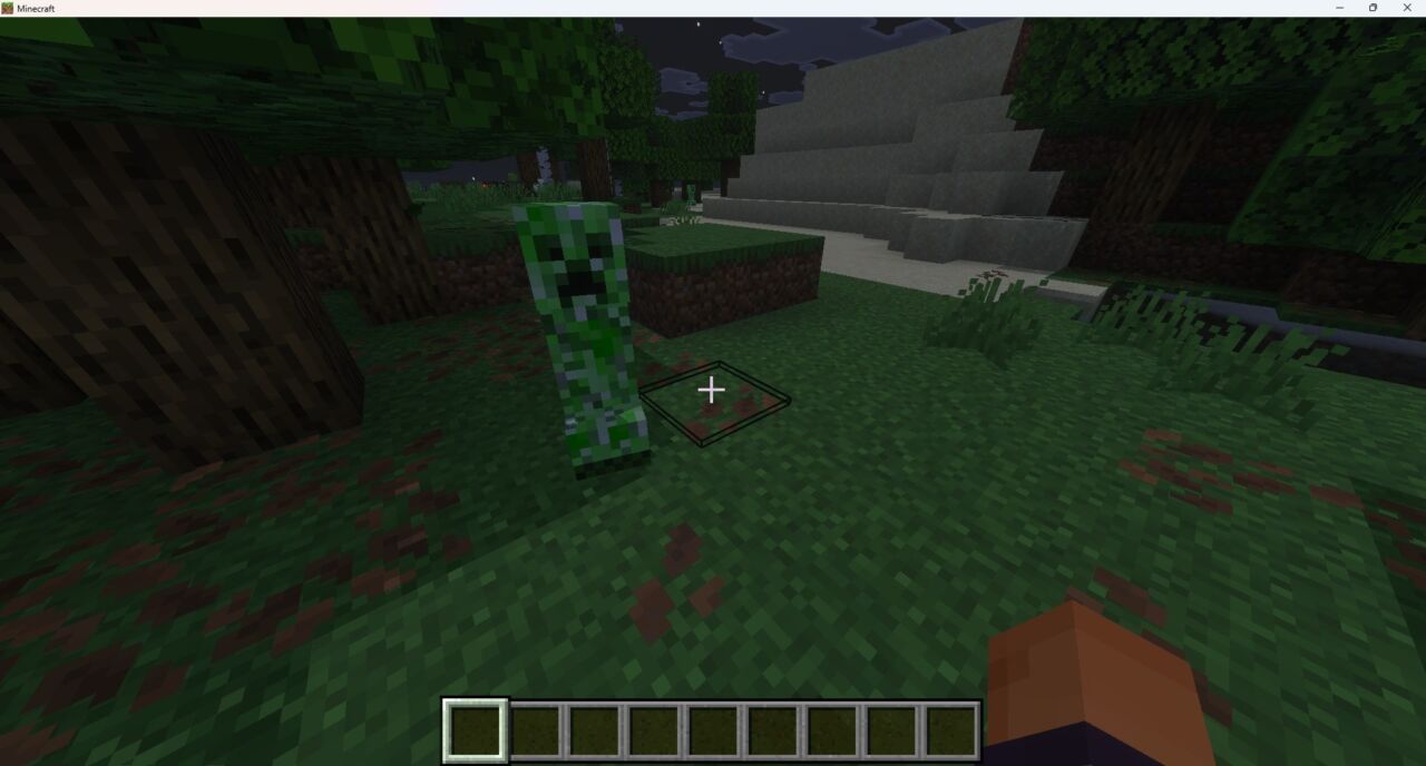 Hostile Mobs Reducerを導入した後の夜のワールドの様子