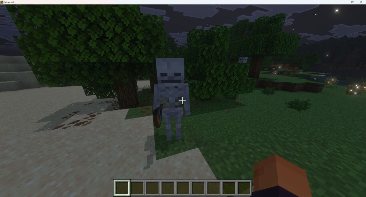 Hostile Mobs Reducerで敵対モブの湧きが減ったマイクラ統合版のワールド