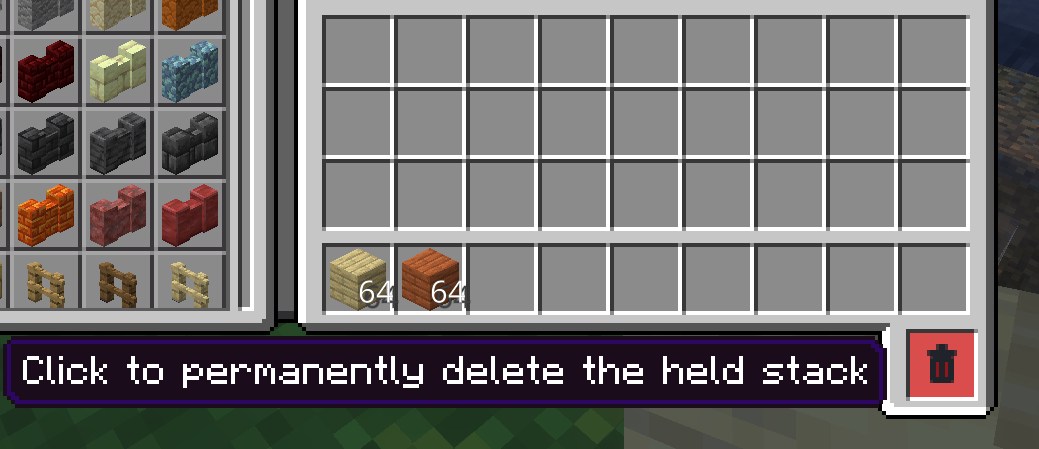 Trash Slotのゴミ箱スロットにアイテムを乗せて消す使い方