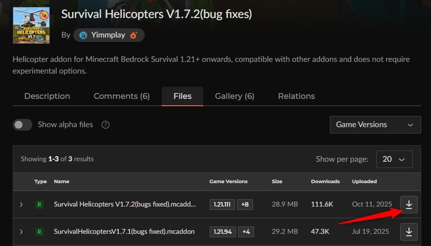 Survival Helicoptersの入れ方1｜カースフォージのファイル一覧