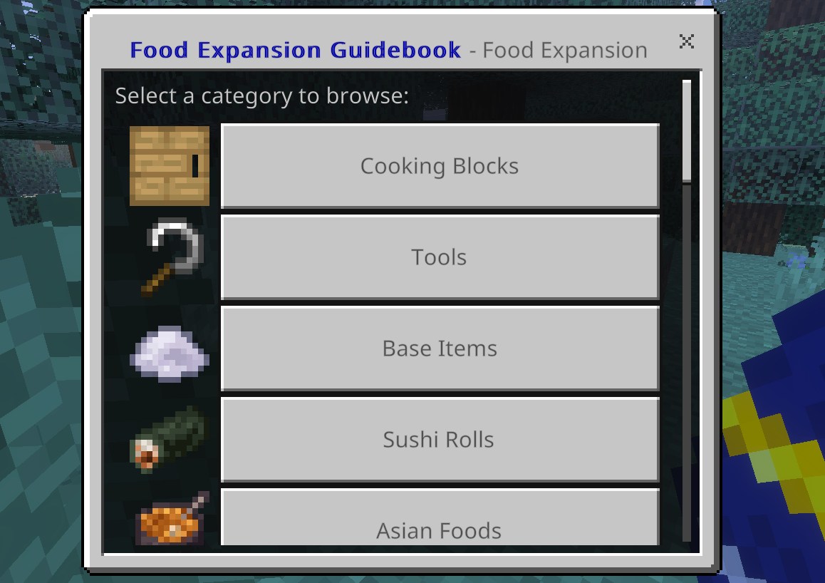 Food Expansionのガイドブックを開いた画面
