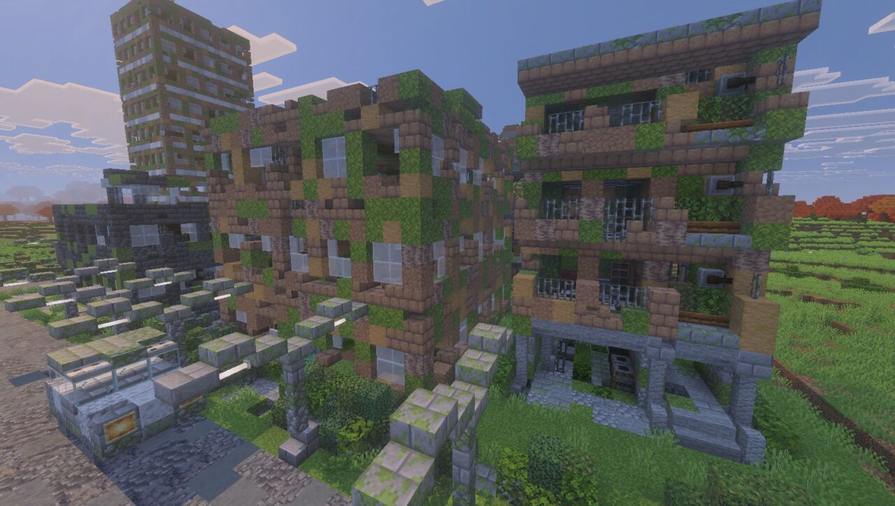 Ranzie's Overgrown Citiesの崩れかけたビル