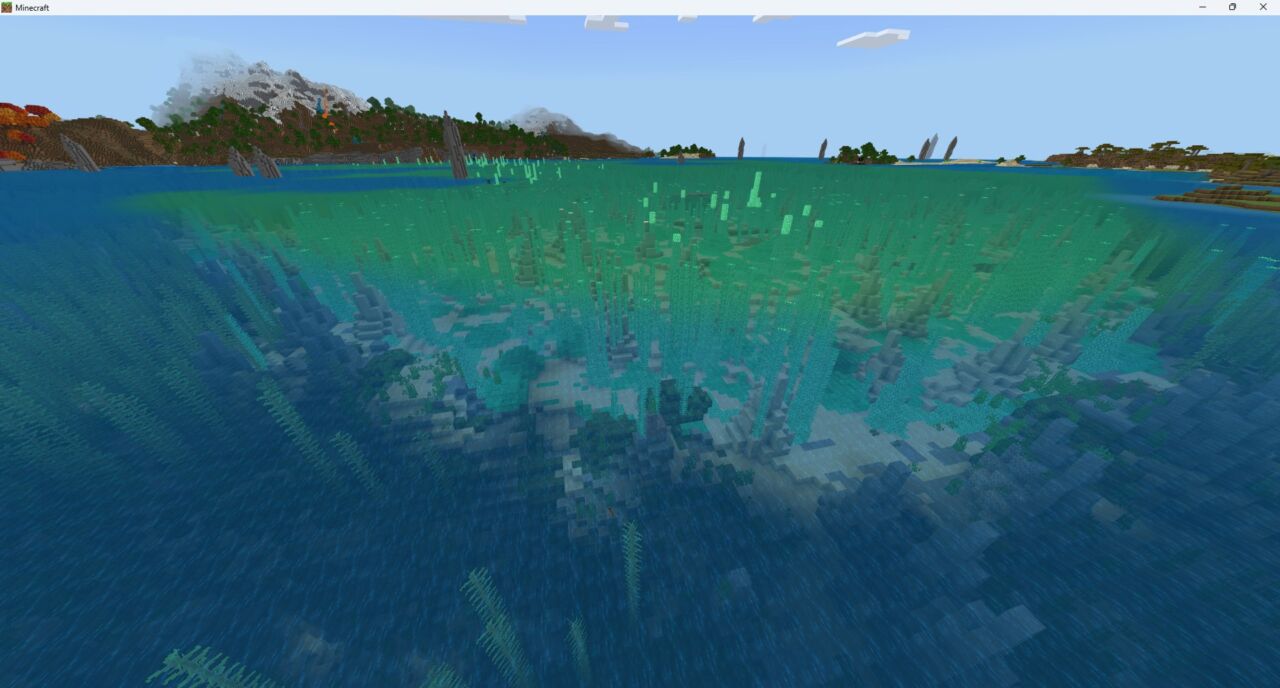 深海アドオン「Aqueous Depths」の海のバイオーム