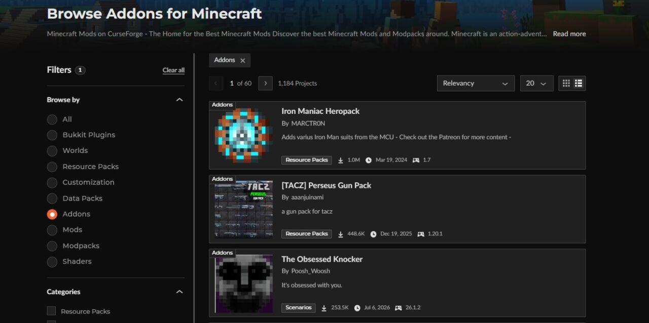 マイクラ統合版】アドオン配布サイト
