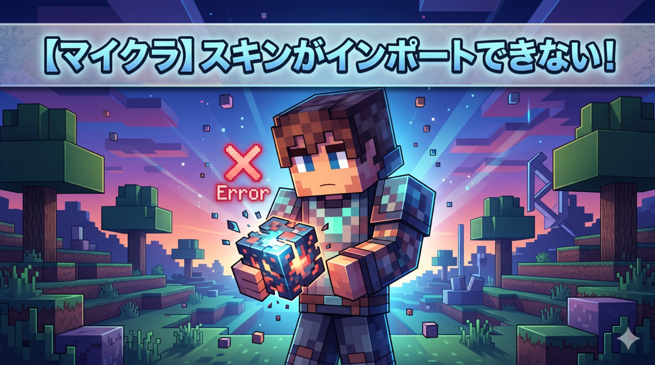 【マイクラ】スキンがインポートできない