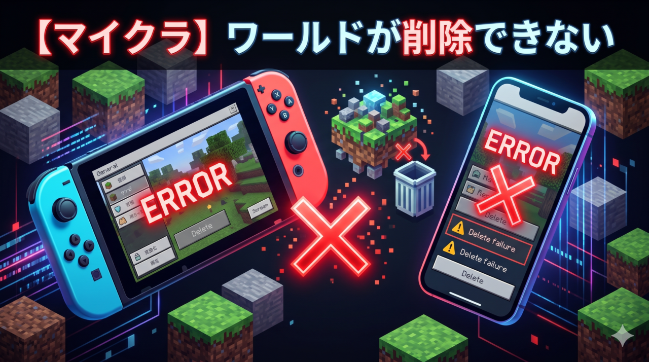 【マイクラ】ワールドが削除できない