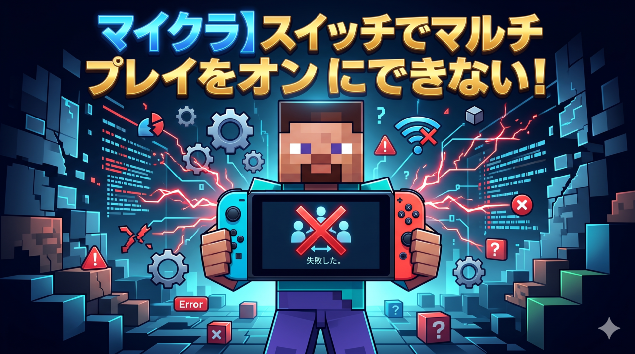 【マイクラ】スイッチでマルチプレイをオンにできない