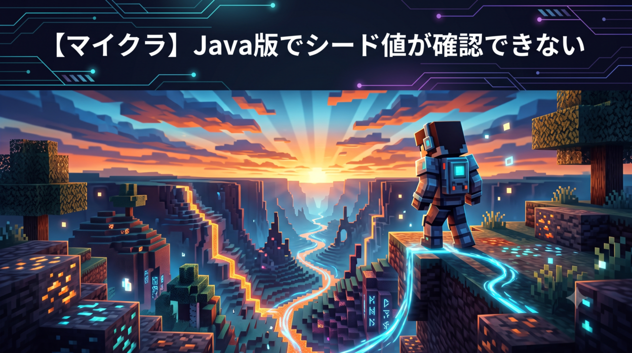 【マイクラ】Java版でシード値が確認できない