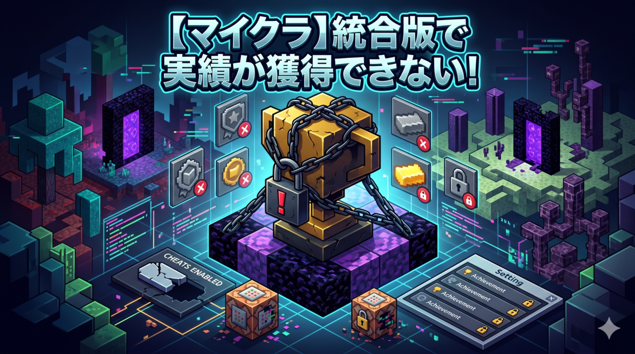 【マイクラ】統合版で実績が獲得できない