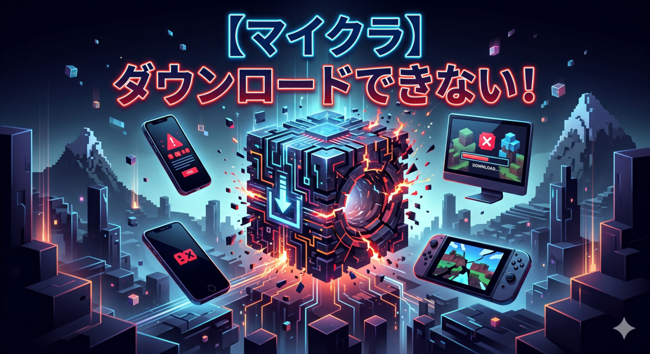 【マイクラ】ダウンロードできない