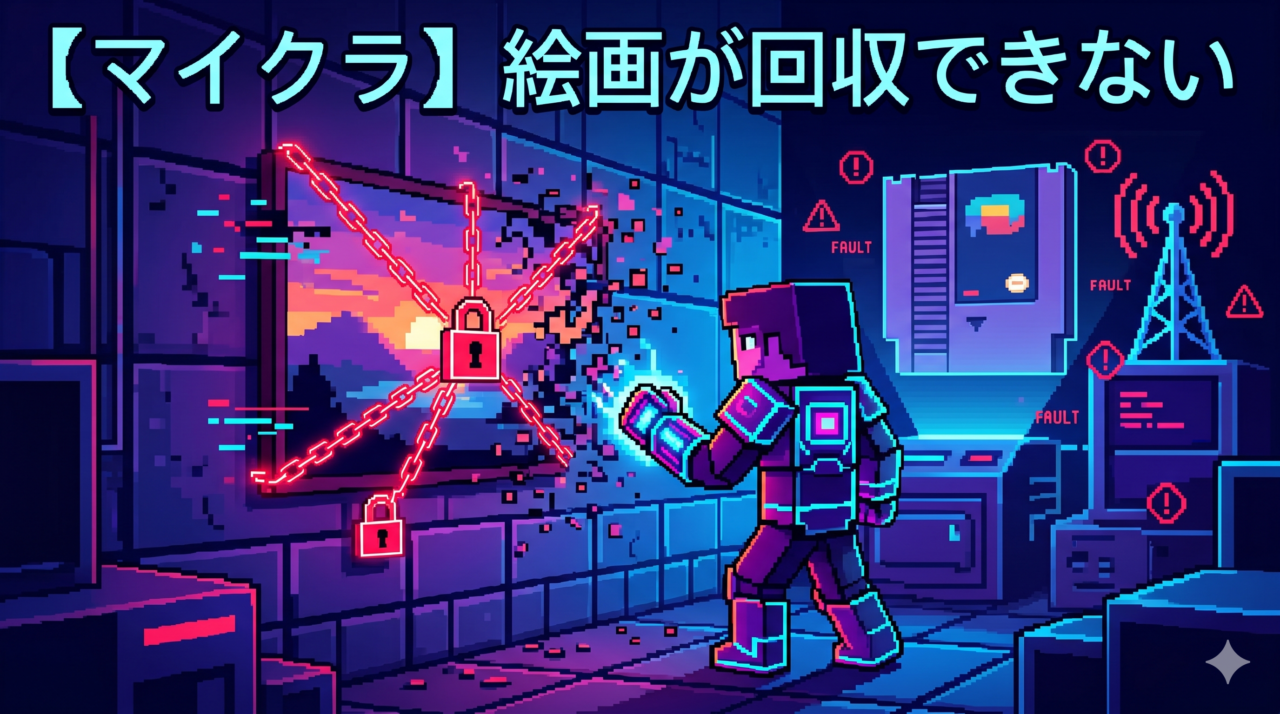 【マイクラ】絵画が回収できない