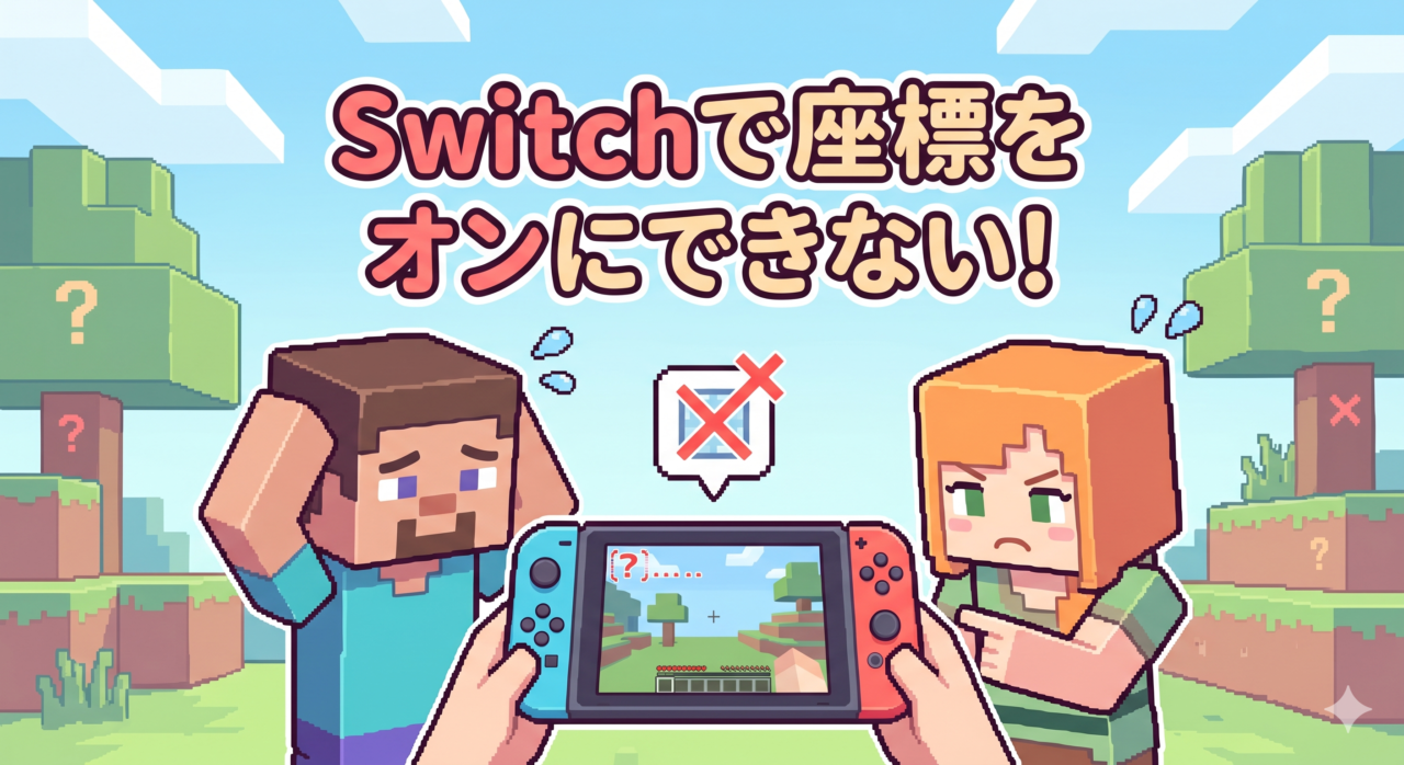 【マイクラ】Switchで座標をオンにできない
