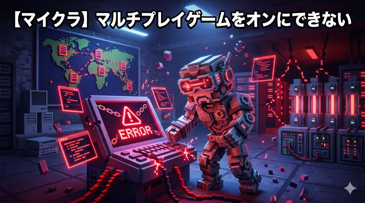 【マイクラ】マルチプレイゲームをオンにできない