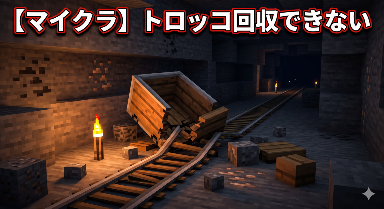 【マイクラ】トロッコ回収できない