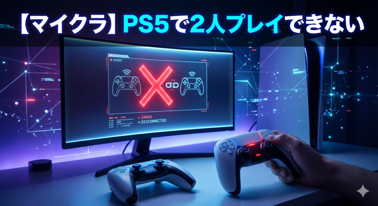 【マイクラ】PS5で2人プレイできない