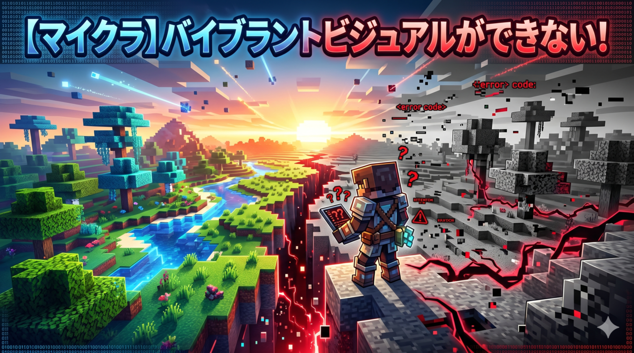 マイクラバイブラントビジュアルができない