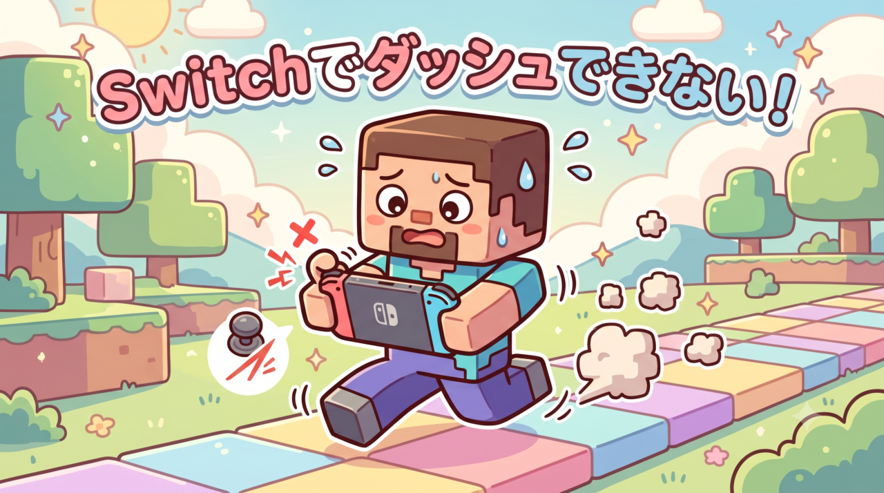 【マイクラ】Switchでダッシュできない