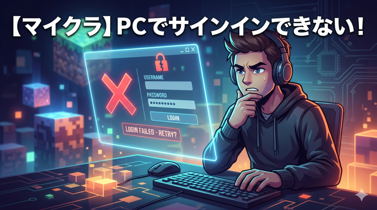 【マイクラ】PCでサインインできない