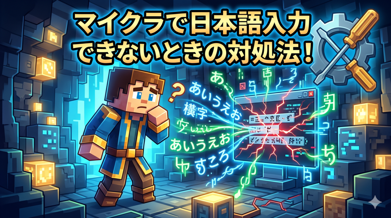 マイクラで日本語入力できない